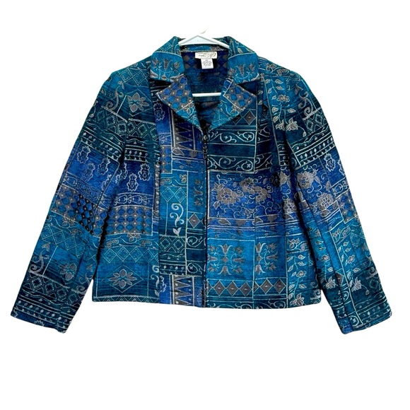 Molly&Max Multicolored Floral Design Tapestry Blazer Jacket. Size PS - Picture 1 of 14